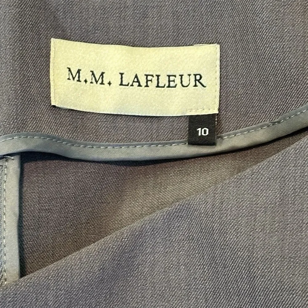 MM LaFleur The Nisa Dress Size 10 Gray Pencil Sheath Knee Length Capsule‎ Career